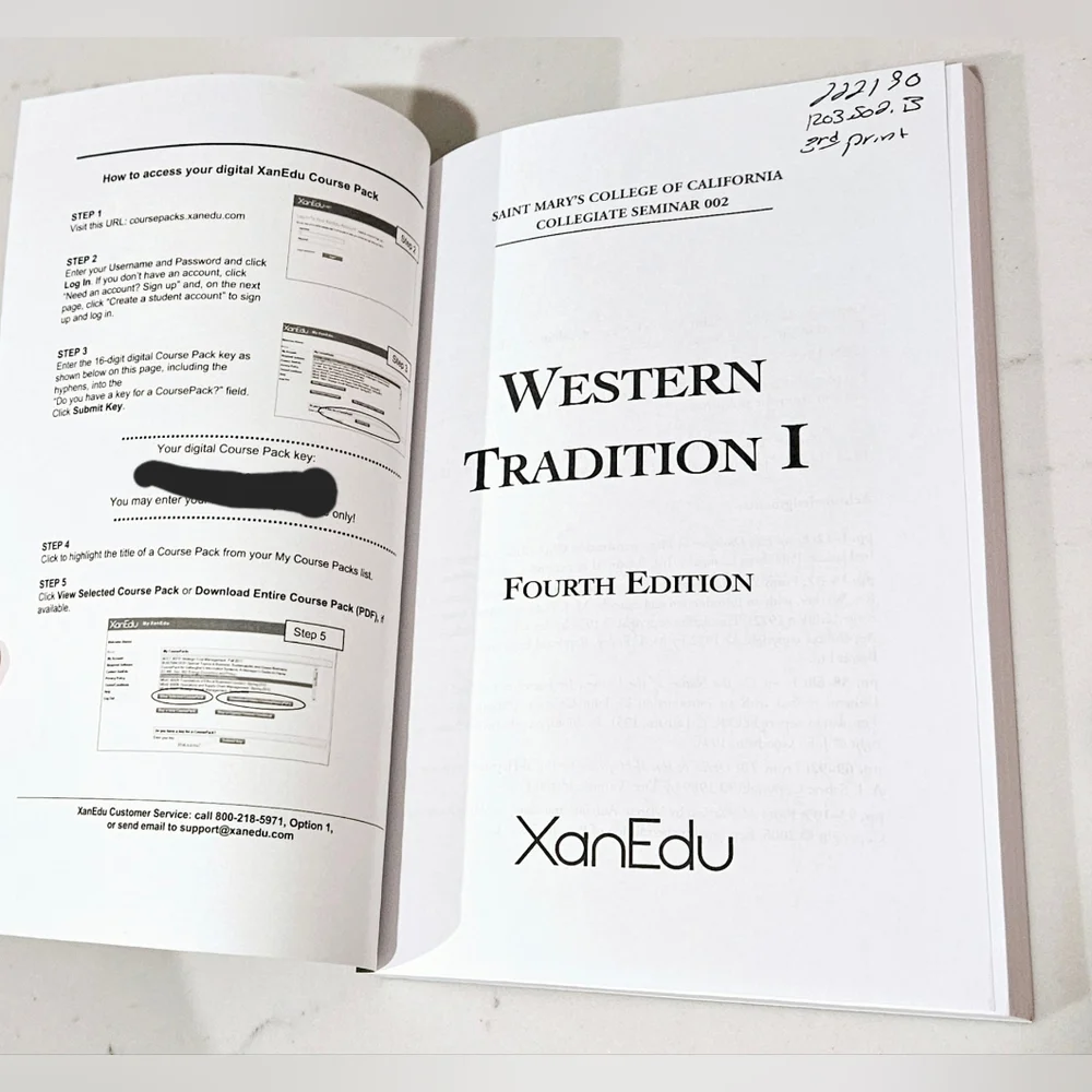 BOGO Western Tradition 1 St. Marys College Of California Fourth Ed Collegiate